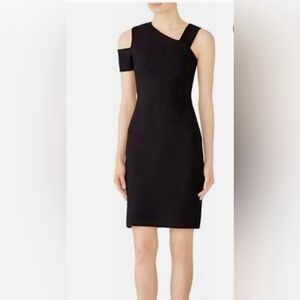 Like NEW Amanda Uprichard Black Mercury Asymmetrical Sheath Evening Dress Large